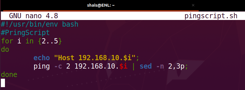 Linux Bash Ping Script - Enlinux