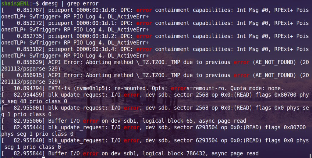 dmesg Command Examples and Usages - Enlinux